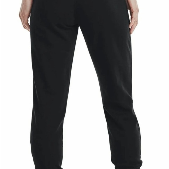 New Woman Under Armour Rival Fleece Joggers BLACK Size Small S 001. - Picture 3 of 5